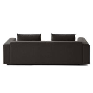 3-Sitzer Sofa FINNY Webstoff Saia: Schwarz-Braun - Sitztiefenverstellung