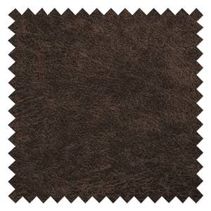 Canapé 2 places FORT DODGE Aspect cuir vieilli - Microfibre Yaka: Marron - Sans fonction couchage