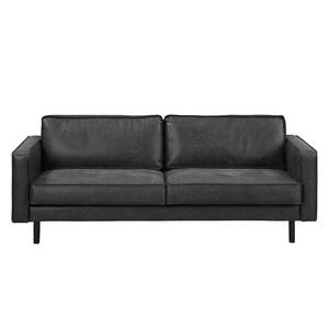 3-Sitzer Sofa FORT DODGE Antiklederlook - Microfaser Yaka: Schwarz