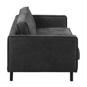 3-Sitzer Sofa FORT DODGE Antiklederlook - Microfaser Yaka: Schwarz