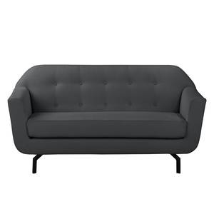 Sofa Giarra (2-Sitzer) Strukturstoff - Hellanthrazit