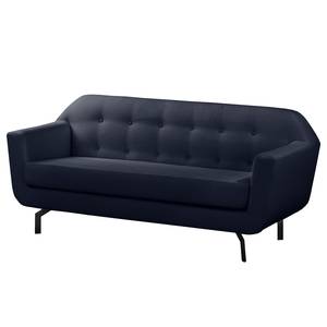 Sofa Giarra (3-Sitzer) Strukturstoff - Dunkelblau