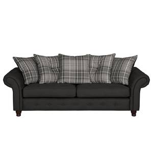 Sofa Goldwin (3-Sitzer) Antiklederlook / Webstoff - Basalt