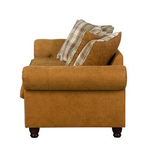 Sofa Goldwin (3-Sitzer) Antiklederlook / Webstoff - Hellbraun