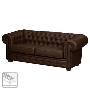 Sofa Gowen I (3-Sitzer) Kunstleder Braun