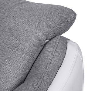 Sofa Gramat (2-Sitzer) Kunstleder/Strukturstoff Weiß/Grau