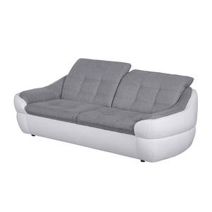 Sofa Gramat (2-Sitzer) Kunstleder/Strukturstoff - Weiß/Grau