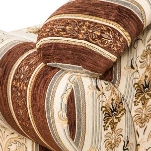 Canapé Henry II (2 places) Tissu - Motif à rayures - Beige / Marron