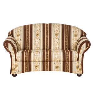 Sofa Henry II 2-Sitzer - Webstoff gestreift - Beige / Braun