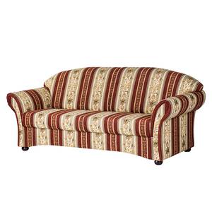 Sofa Henry (3-Sitzer) Webstoff Beige/Bordeaux