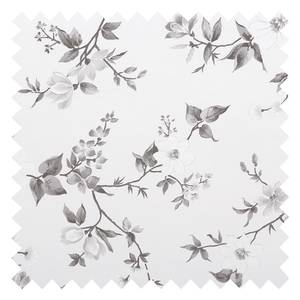 Canapé Henry (3 places) Tissu blanc / Noir - Motif floral