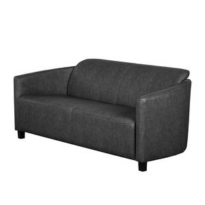 Sofa Hineston (2-Sitzer) Kunstleder Kunstleder - Anthrazit