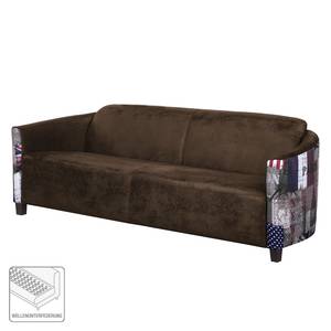 Sofa Hineston (3-Sitzer) Antiklederoptik Metropolen / Dunkelbraun