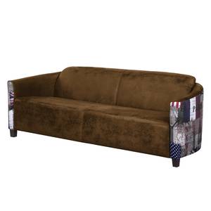 Sofa Hineston (3-Sitzer) Antiklederoptik Metropolen / Braun