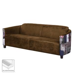 Sofa Hineston (3-Sitzer) Antiklederoptik Metropolen / Braun