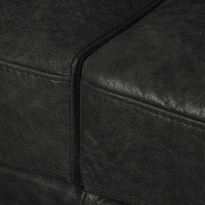 2-Sitzer Sofa HORLEY Echtleder Cerys: Schwarz