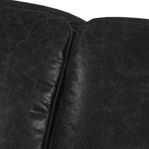 2-Sitzer Sofa HORLEY Echtleder Cerys: Schwarz