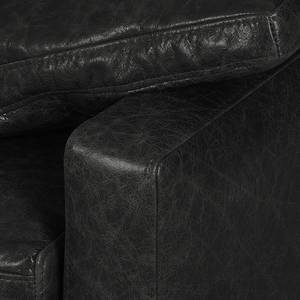 2-Sitzer Sofa HORLEY Echtleder Cerys: Schwarz