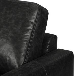 2-Sitzer Sofa HORLEY Echtleder Cerys: Schwarz