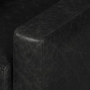 2-Sitzer Sofa HORLEY Echtleder Cerys: Schwarz