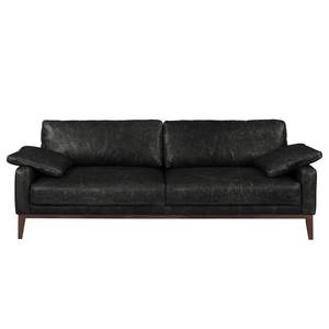 3-Sitzer Sofa HORLEY Echtleder Cerys: Schwarz