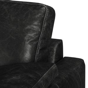 3-Sitzer Sofa HORLEY Echtleder Cerys: Schwarz