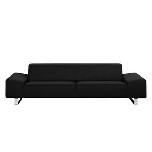 Sofa Kato (2,5-Sitzer) Webstoff Stoff Felia II: Schwarz