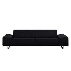 Sofa Kato (3-Sitzer) Webstoff Stoff Felia II: Schwarz