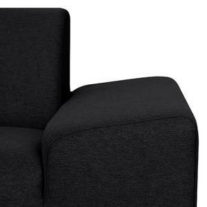 Sofa Kato (3-Sitzer) Webstoff Stoff Felia II: Schwarz