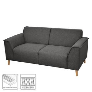 Sofa Kentani (2-Sitzer) Flachgewebe - Dunkelgrau