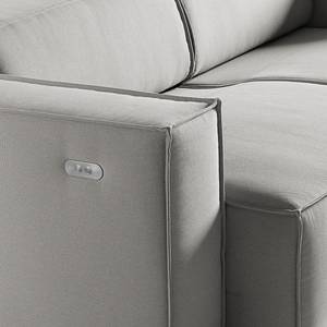 2,5-Sitzer Sofa KINX Webstoff - Webstoff Osta: Graubraun - Sitztiefenverstellung