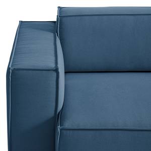 2 places Canapé KINX Tissu - Tissu Osta: Bleu foncé - Avec réglage de la profondeur d'assise