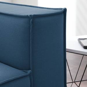 2 places Canapé KINX Tissu - Tissu Osta: Bleu foncé - Avec réglage de la profondeur d'assise