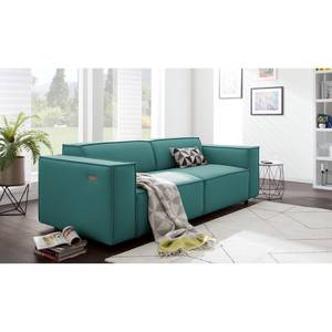 2-Sitzer Sofa KINX Webstoff - Webstoff Osta: Petrol - Sitztiefenverstellung