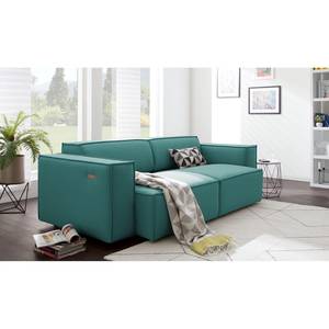 2-Sitzer Sofa KINX Webstoff - Webstoff Osta: Petrol - Sitztiefenverstellung