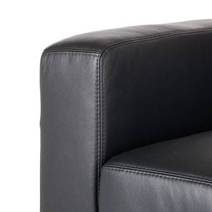 Sofa Lampone (3-Sitzer) Echtleder Schwarz - Schwarz