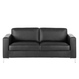 Sofa Lampone (3-Sitzer) Echtleder Schwarz - Schwarz