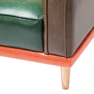 Sofa Leaf 2-Sitzer Kunstleder/Baumwollstoff Mehrfarbig