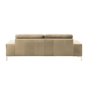 Sofa Lenox (3-Sitzer) Echtleder Ohne Kopfstütze - Taupe - Gedecktes Leder