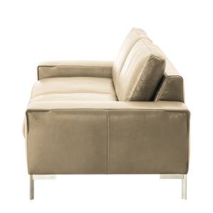 Sofa Lenox (3-Sitzer) Echtleder Ohne Kopfstütze - Taupe - Gedecktes Leder