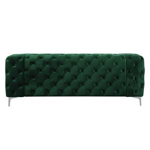 Sofa Leominster (2-Sitzer) Samt - Dunkelgrün - Dunkelgrün - Dunkelgrün