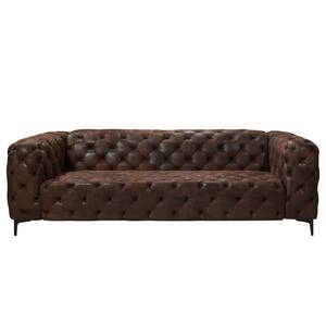 Sofa Leominster (3-Sitzer) Antiklederlook - Braun