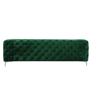 Sofa Leominster (3-Sitzer) Samt - Dunkelgrün - Dunkelgrün