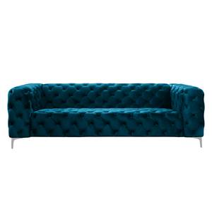 Sofa Leominster (3-Sitzer) Samt - Dunkelgrün - Marineblau