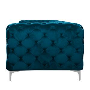 Sofa Leominster (3-Sitzer) Samt - Dunkelgrün - Marineblau