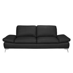 Sofa Levy (3-Sitzer) Echtleder Echtleder - Schwarz