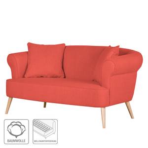 Sofa Lilou (2-Sitzer) Webstoff Rot