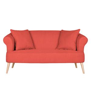 Sofa Lilou (2-Sitzer) Webstoff Rot