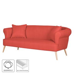 Sofa Lilou (3-Sitzer) Webstoff Rot