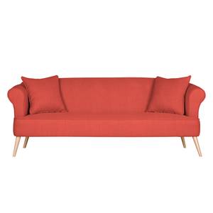 Sofa Lilou (3-Sitzer) Webstoff Rot